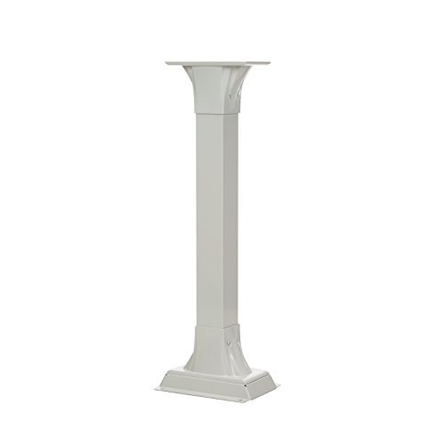 Gibraltar Mailboxes Callaway Cast Aluminum White, Adjustable Mailbox Post, CP000W00