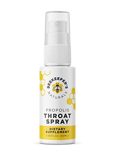 Beekeeper's Naturals Spray 95% Bee Propolis Extract-Natural Immune Support & Sore Throat Relief Antioxidants, Keto, Paleo, Gluten-Free, 1.06 Fl Oz (Pack of 1), White