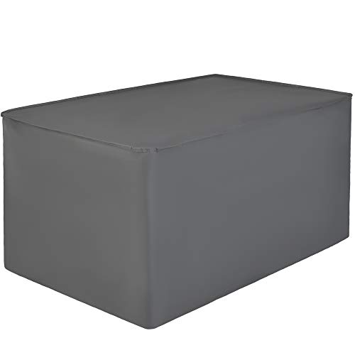 Patio Watcher Small Outdoor Ottoman Cover, Durable and Waterproof Ottoman Cover, Grey