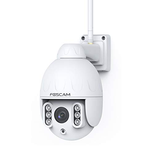 Foscam HT2 1080p Outdoor 2.4g/5gHz WiFi PTZ IP Camera, 4X Optical Zoom Pan Tilt Security Surveillance Speed Dome, 2-Way Audio with Mic & Speaker, 165ft Night Vision, CMOS Image Sensor, IP66