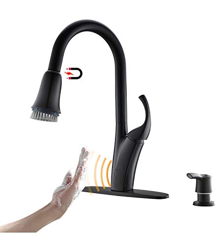 APPASO Touchless Kitchen Faucet with Pull Down Sprayer, Motion Sensor Activated Hands-Free Kitchen Faucet, Single Handle One Hole Pull Out Kitchen Sink Faucet