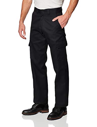 Dickies Men's Relaxed Straight-Fit Cargo Work Pant, black, 36W x 32L
