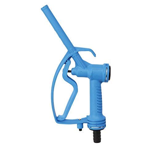 GROZ 3/4-inch NPT Manual DEF/AdBlue Nozzle with Hose Barb | 24 GPM | Straight Spout | Max Pressure 72.5 PSI | Blue (45589)