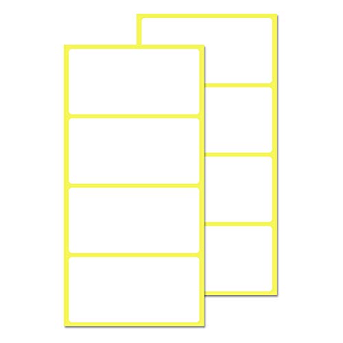 200 Pack, 2 x 4 inches, Matte White Labels Stickers