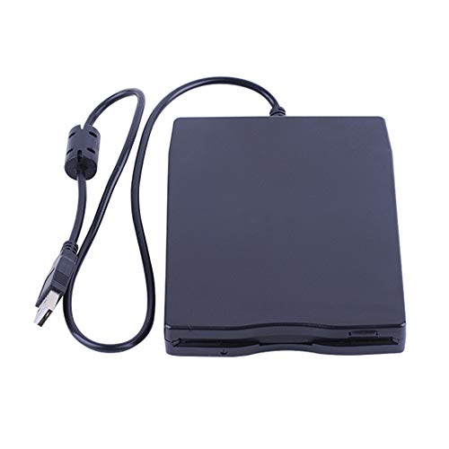 3.5' USB External Floppy Disk Drive Portable 1.44 MB FDD for PC Windows 2000/XP/Vista/7/8/10 Mac,No Extra Driver Required,Plug Play,Black