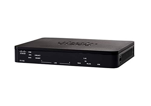 Cisco RV160 VPN Router with 4 Gigabit Ethernet (GbE) Wired Ports, Limited Lifetime Protection (RV160-K9-NA)