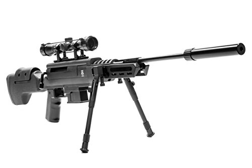 Black Ops Break Barrel Sniper Air Rifle - Spring Piston Sniper .22 Airgun - Shoot .22 BBs -Scope Included