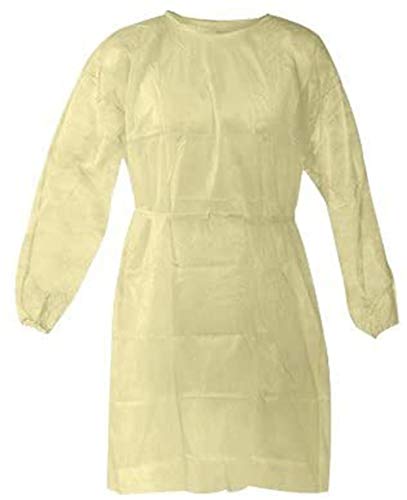 Disposable Isolation Gown Size: Universal Qty: 50 per Case (Yellow)