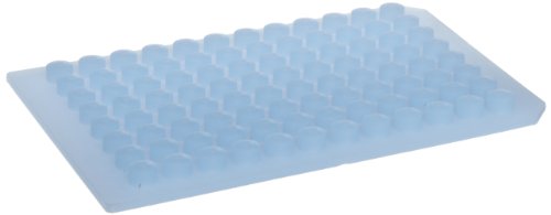 MicroMat Flat 96 Well Square PTFE Coated Silicone Microplate Sealing System, Blue (Case of 10)
