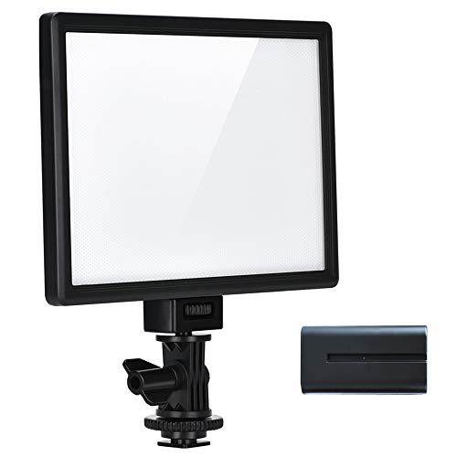 VILTROX L116T RA CRI95 Super Slim LED Light Panel,3300K-5600K LED Video Light Panel, LCD Display Screen,Color Temperature and Brightness can be Adjusted with NP-F550 Lithium Battery