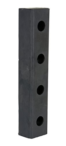 Vestil DBE-20-1 Rubber Hardened Molded Bumper, Rectangular, Vertical Mount, 20' Length, 4-1/2' Width, 3' Depth