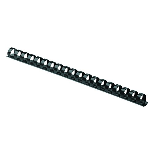 Fellowes Plastic Comb Binding Spines, 3/8 Inch Diameter, Black, 55 Sheets, 100 Pack (52325)