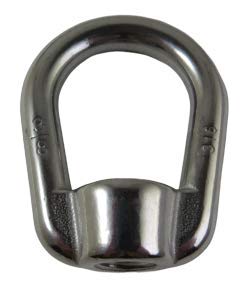 Stainless Steel 316 Type 804 US Shape Lifting Eye Nut 3/8' UNC Marine Grade