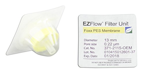 Foxx Life Sciences 371-2115-OEM PES EZFlow Syringe Filter, Sterile, 13 mm Diameter.2 µm Pore Size (Pack of 100)