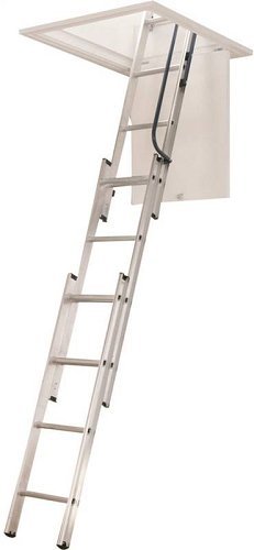 WERNER LADDER AA1510 AA1510B Ladder Aluminum Attic, 250 lb