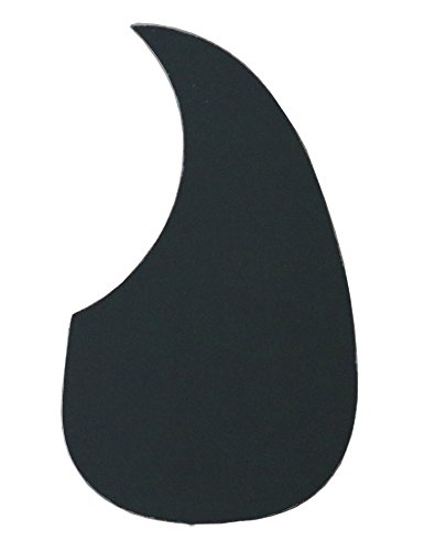 Metallor Acoustic Guitar Pickguard Anti-Scratch Guard Plate Perfect Replacement, Self Adhesive Tear or Water Drop Shape Pick Guards Various Color, Cool Guitar Accessories Gifts (Black)