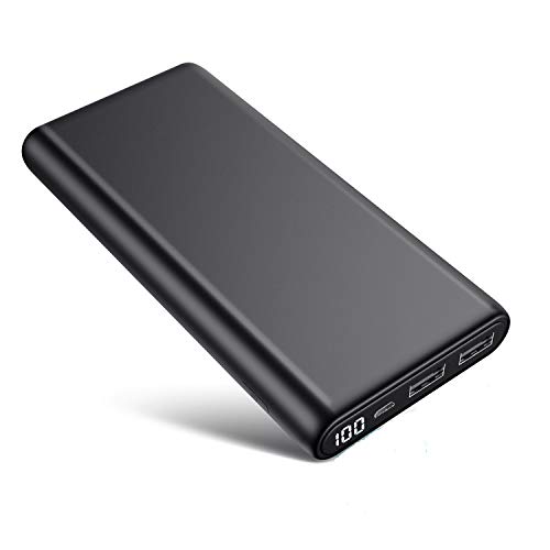 Portable Charger 26800mAh LCD Digital Display Power Bank Huge Capacity External Battery Pack 2 Output Port Cell Phone Charger for iPhone, Samsung Galaxy, Android Phone,Tablet & etc