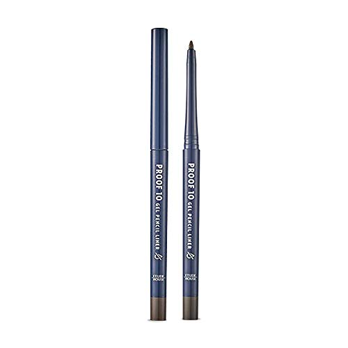 ETUDE HOUSE Proof 10 Gel Pencil Liner 0.3g (#2 Dark Cacao) | Creamy Gel Texture Eyeliner with Wearable Shades to Create Precise Line Eye Makeup without Efforts