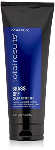 MATRIX Total Results Brass Off Color Depositing Custom Neutralization Hair Mask | Repairs & Protects Fragile Hair | For Color Treated Hair | 6.8 Fl. Oz