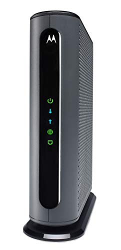 Motorola 24x8 Cable Modem, Model MB7621, DOCSIS 3.0. Approved by Comcast Xfinity, Cox, Charter Spectrum, Time Warner Cable, and More. Downloads 1,000 Mbps Maximum (No WiFi)