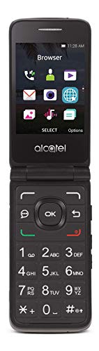 Tracfone Carrier-Locked Alcatel MyFlip 4G Prepaid Flip Phone- Black - 4GB - Sim Card Included – CDMA (TFALA405DCP)