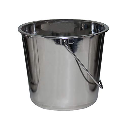 Stainless Steel Buckets for Pets, Cleaning, Food Prep (1 Gallon)
