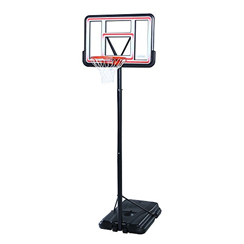 Lifetime 1269 Pro Court Height Adjustable Portable Basketball System, 44 Inch Backboard
