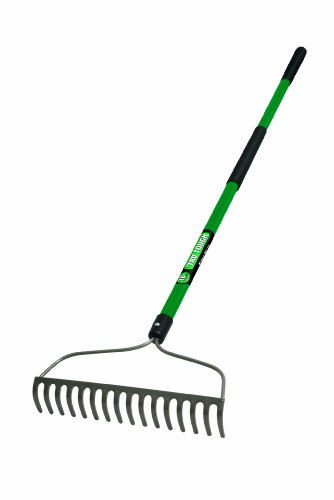 Truper 32404 Tru Tough Welded Bow Rake, 16-Teeth, Fiberglass Handle