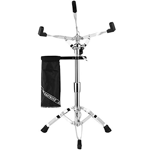 EASTROCK Snare Drum Stand Adjustable with Drum Bracket Double Braced,Fit 10-14Inch Dia Drum Height Adjust From 14inch to 23.6inch.