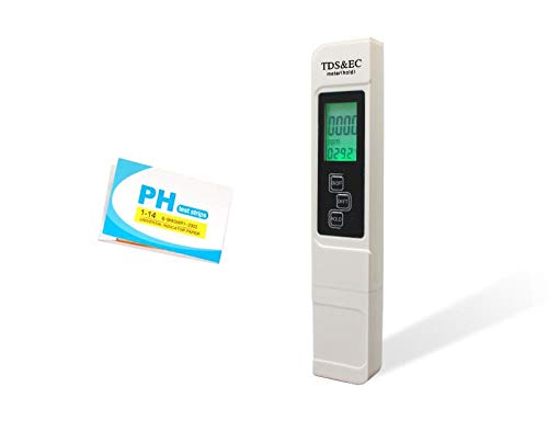 Water Quality Meter, TDS Meter, PH Test Strips, Digital TDS Meter, Water EC and Temp Meter, Turbidity Meter, Drinking Water Meter, for Aquariums and More. Professional, Accurate and Reliable.
