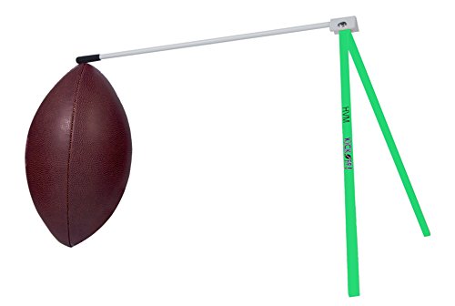 Kickoff! Football Holder --- Football Place Holder Kicking Tee -- Use with Foot ball Field Goal Post or Football Kicking Net (Green and Silver)