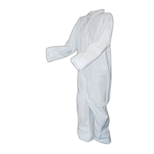 Magid Glove & Safety CVZ8MCPS Magid EconoWear CVZ8MCP Disposable Microporous Coveralls with Open Wrists and Ankles, 28x45, White , Small (Pack of 25)