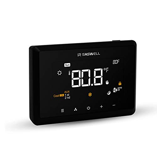 SASWELL T29UTW-7 Touchscreen 7-Day Programmable Thermostat (Contains the accessories)