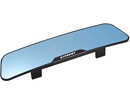 KITBEST Rear View Mirror 11.8' (300mm), Anti Glare Rearview Mirror, Wide Angle Panoramic Convex Curve Rearview Mirror Clip on Original Mirror to Eliminate Blind Spot and Antiglare for Cars SUV Trucks