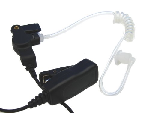 Two-Wire Surveillance Mic for Motorola CP200 CP200D XLS PR400 EP450 GTX GP300 P1225 CP185 P110 SP50 Radio Lapel Shoulder Mic.