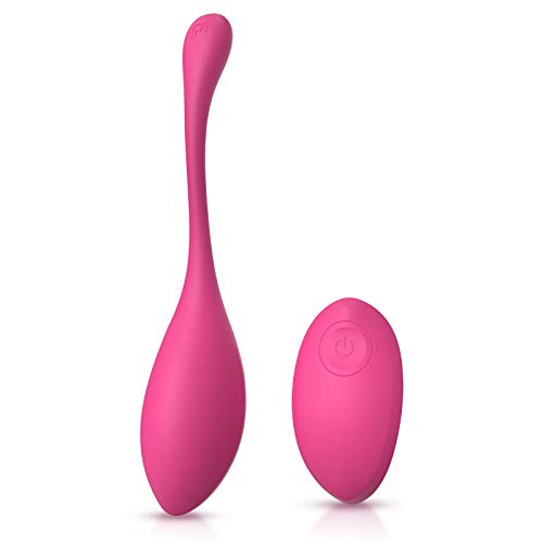 Allovers Kegel Ball with Tapered Head and Curve, Ben Wa Balls with 10 Powerful Vibrations for Bladder Control, Pelvic Floor Exercises & Tightening for Women: Beginners & Advanced