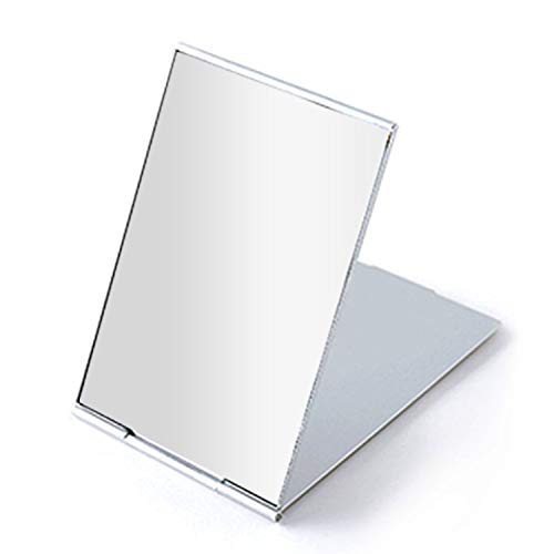 Portable Folding Mirror, Ultra-Slim Durable Makeup Mirror, Small Tabletop Mirror for Travel,Aluminum Shell, Mini Size, 4.5'