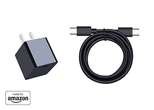 15W Type-C Wall Charger with USB-C Cable for Fire HD 10 and All-new Fire HD 8 tablet