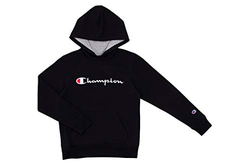 Champion Kids Clothes Sweatshirts Youth Heritage Fleece Pull On Hoody Sweatshirt with Hood  (Large, Heritage Black)