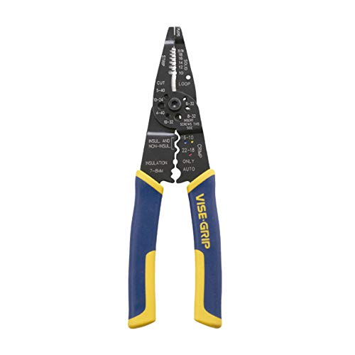 IRWIN VISE-GRIP Wire Stripping Tool / Wire Cutter, 8-Inch (2078309)