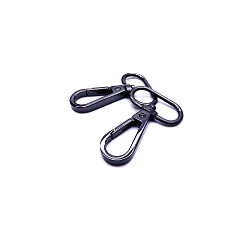 Swivel Lobster Clasp Push Gate Snap Hook Lobster Clasps Hooks Push gate Clasp 1' Oval Ring Swivel Hook Lobster Clasp for Purse Making Push Gate Swivel Snap Clips Pack of 15 Gunmetal 1 inch Hywei