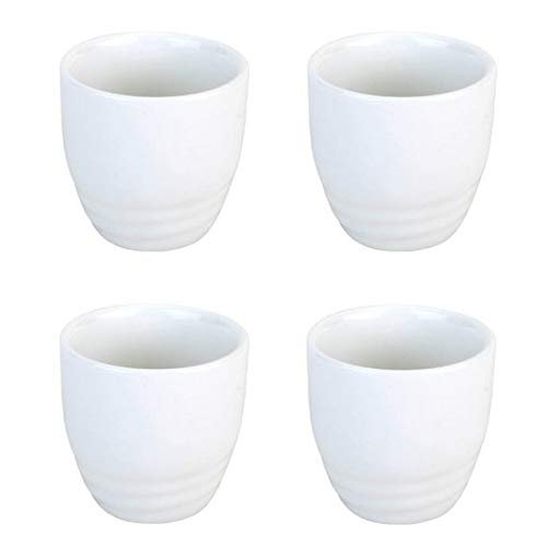 JapanBargain 2724x4, Sake Cups Set Japanese Porcelain Wine Saki Cup Small Tea Cup Microwave and Dishwasher Safe Set of 4, White