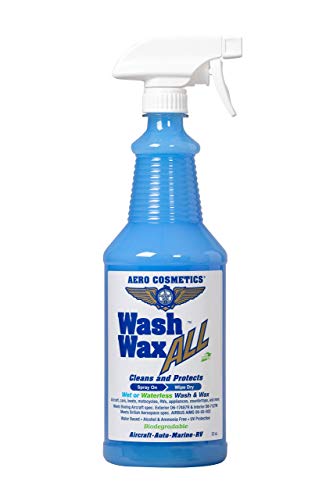 Aero Cosmetics Wet or Waterless Car Wash Wax 32 oz. Aircraft Quality Wash Wax for Your Car RV & Boat. Guaranteed Best Waterless Wash on The Market