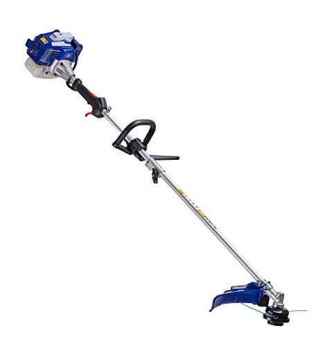 Wild Badger Power WBP26BCI 26cc 2 in 1 Straight Shaft Brush Cutter and Grass Trimmer, Blue