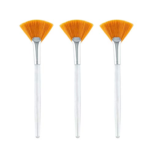 KINIFE 3 Pcs Facial Brushes Fan Mask Brush Applicator Brushes for Peel and Mask