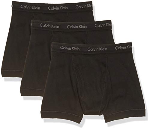 Calvin Klein Men's Underwear Cotton Classics Boxer Briefs - Large - Black (Pack of 3)