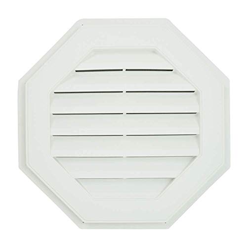 Suntown 16' Octagon Functional Gable Vent with Screen - 2 Piece Construction - White
