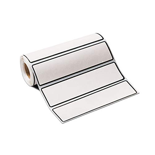 Carstens Self-Adhesive Labels for 1.5' – 4' Ring Binder Spines – 5 3/8' x 1 3/8', White, Roll of 200