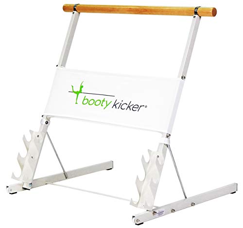 Booty Kicker – Home Fitness Exercise Barre, Folds Flat, Portable, Storable, Strong Angular Design for Pushing, Pulling, Balance & Ballet Exercises, Perfect for Barre Workouts