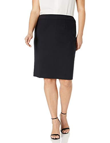 Calvin Klein Women's Straight Fit Suit Skirt (Regular and Plus Sizes), Navy, 8